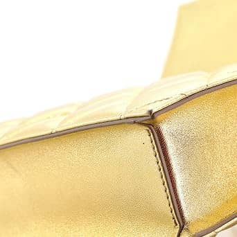 Alexander McQueen Jewelled Satchel Women's bags Medium Gold Quilted Leather New