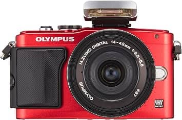 OM SYSTEM E PL6 Digital Cameras Red New w/ 14-42mm Kit