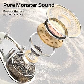 Monster E68 Headphones & Earbuds White New
