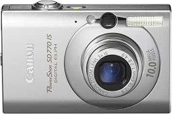 Canon PowerShot SD770 IS Digital Cameras Silver Used - Like New Body Only