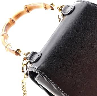Gucci Bamboo 1947 Top Handle Women's bags Super Mini Black Leather New