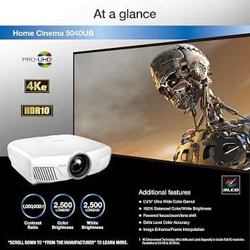 Epson Home Cinema 5040UB Projectors Used - Very Good