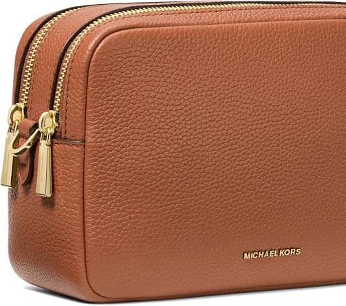Michael Kors Bryant Crossbody Women's bags Small Pale Gold Pebbled Leather New