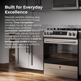Kenmore 5.6 cu. ft. Front Control Gas Range Oven with 5 Cooktop Burners Gas Ranges New