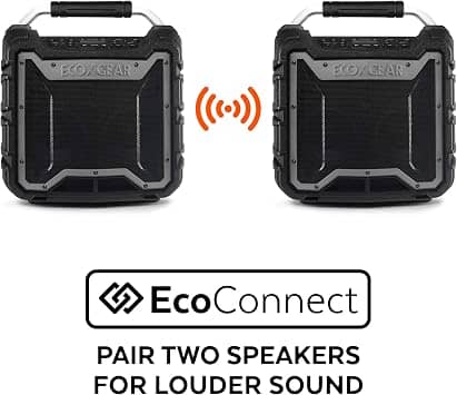 ECOXGEAR ECOTREK Portable Bluetooth Speakers Gray New