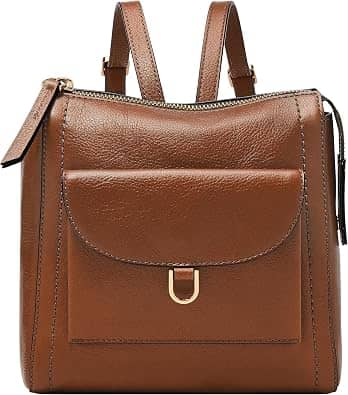 Fossil Parker Backpack Women's bags Mini Brown Faux Leather New