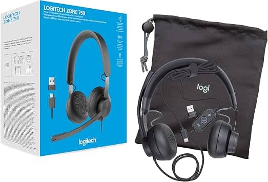 Logitech Zone 750 Headphones & Earbuds Gray New
