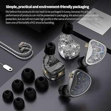 kz AS24 Headphones & Earbuds Black New