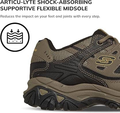 Skechers Afterburn M. Fit Sneaker Beige 13 New