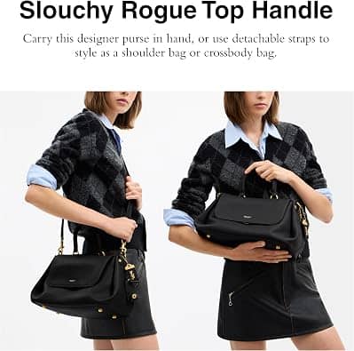 Coach Rogue Top Handle Women's bags Black Regenerative Leather New