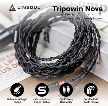 Linsoul Tripowin Nova Headphones & Earbuds Black New