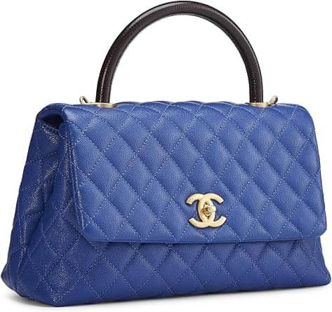 Chanel Coco Handle Shoulder Bag Women's bags Mini Purple Quilted Iridescent New