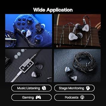 Linsoul KiwiEars KE4 Headphones & Earbuds Silver New