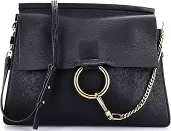 Chloé Faye Shoulder Bag Women's bags Medium Black Leather New