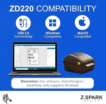 Zebra ZD220 Direct Thermal Z-SPARK Series Printers New