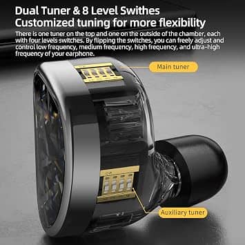 kz AS24 Headphones & Earbuds Black New