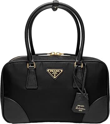 Prada Re-Edition Top Handle Women's bags Black Saffiano Leather New