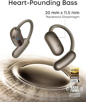 Soundcore AeroFit Headphones & Earbuds Brown New