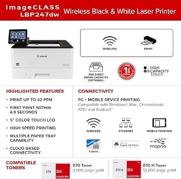 Canon imageCLASS LBP247dw Printers New