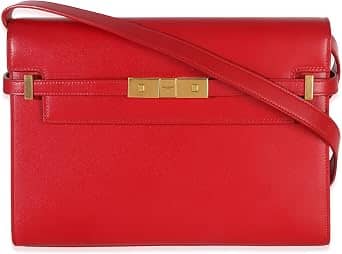 Saint Laurent Manhattan Shoulder Bag Women's bags Unspecified Black Smooth Leather Gold New