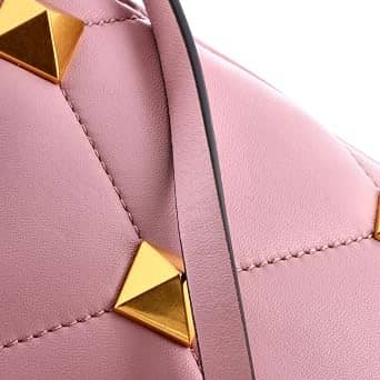Valentino Garavani Roman Stud Pouch Women's bags Pink Quilted New