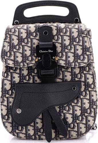 Dior Saddle Backpack Women's bags Unspecified Canvas Black New