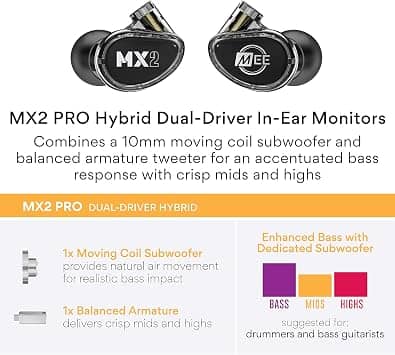 MEE audio MX2 PRO Headphones & Earbuds Black New