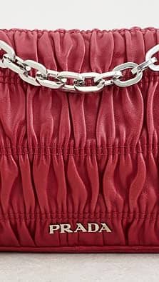 Prada Gaufre Crossbody Women's bags Small Red Nappa New