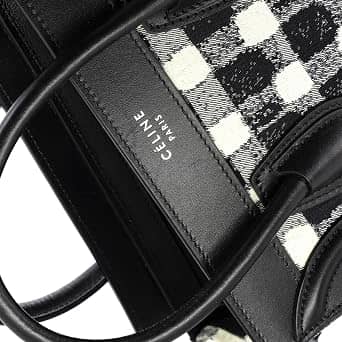 Celine Luggage Tote Women's bags Nano Black Tweed New
