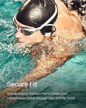 Shokz Open Swim Headphones & Earbuds Blue New