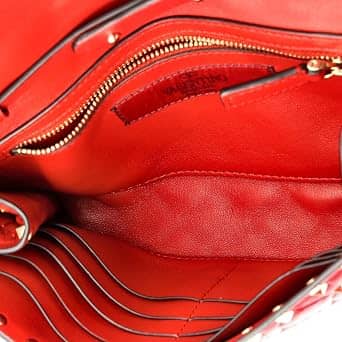 Valentino Garavani Rockstud Spike Crossbody Women's bags Small Red Quilted New