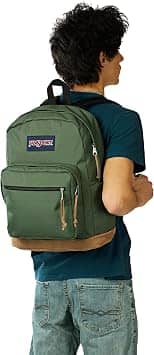 JanSport Right Pack Backpack Women's bags Black Suede Leather New