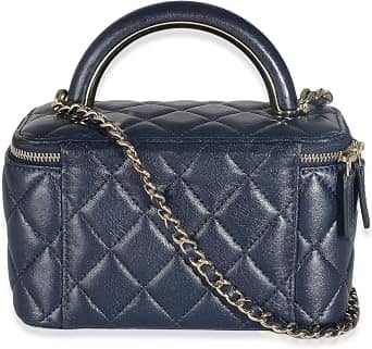 Chanel Vanity Case Top Handle Women's bags Vintage Hard Case (1990s) Black Caviar Medium New