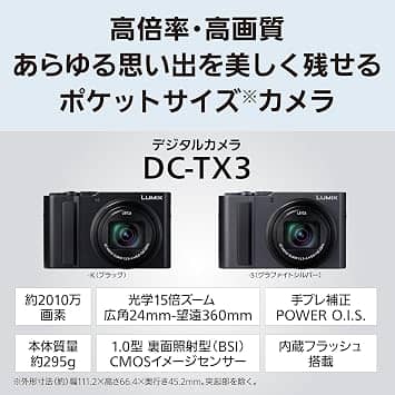 Panasonic LUMIX TX3 Digital Cameras Black New Body Only