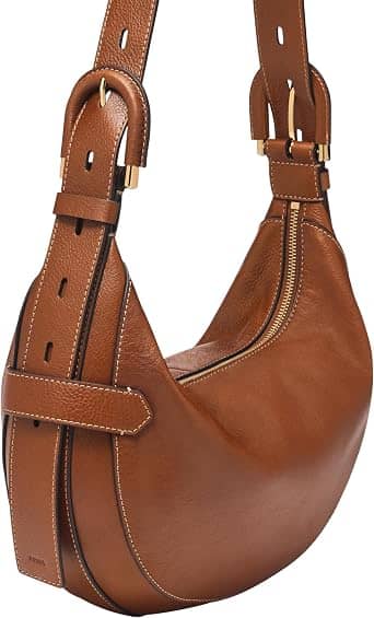Fossil Harwell Shoulder Bag Women's bags Small Brown Haircalf New