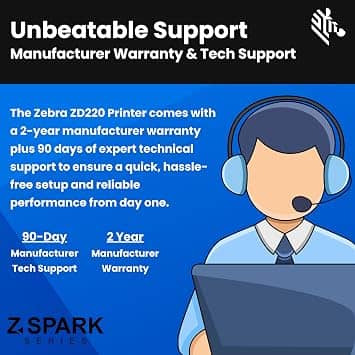 Zebra ZD220 Direct Thermal Z-SPARK Series Printers New