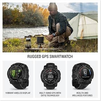 Garmin Instinct 3 – 45 mm, AMOLED Smartwatches Black 45mm New
