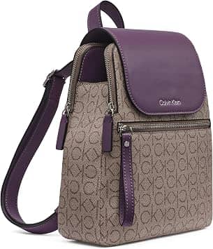 Calvin Klein Elaine Backpack Women's bags Khaki Signature New