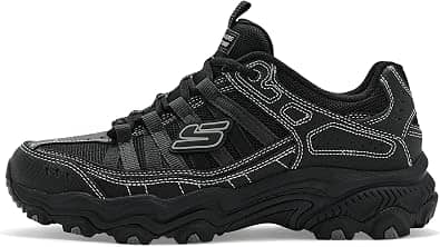 Skechers Afterburn Legacy Sneaker Black 10.5 New