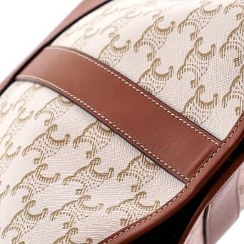 Celine Triomphe Bucket Bag Women's bags Small White Coated Canvas New