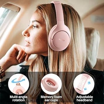 TOZO T12051 Headphones & Earbuds Pink New