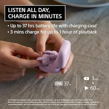 Sony LinkBuds Clip Headphones & Earbuds Black New