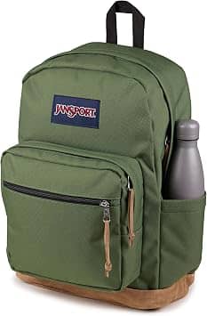 JanSport Right Pack Backpack Women's bags Black Suede Leather New