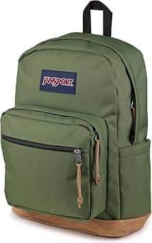 JanSport Right Pack Backpack Women's bags Black Suede Leather New