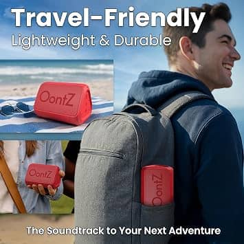 OontZ Angle Solo Portable Bluetooth Speakers Red New