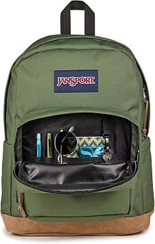 JanSport Right Pack Backpack Women's bags Black Suede Leather New