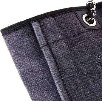 Chanel Deauville Tote Women's bags Small Beige Canvas Silver New