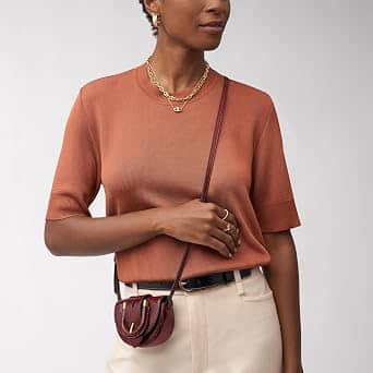 Fossil Harwell Crossbody Women's bags Small Red Leather New