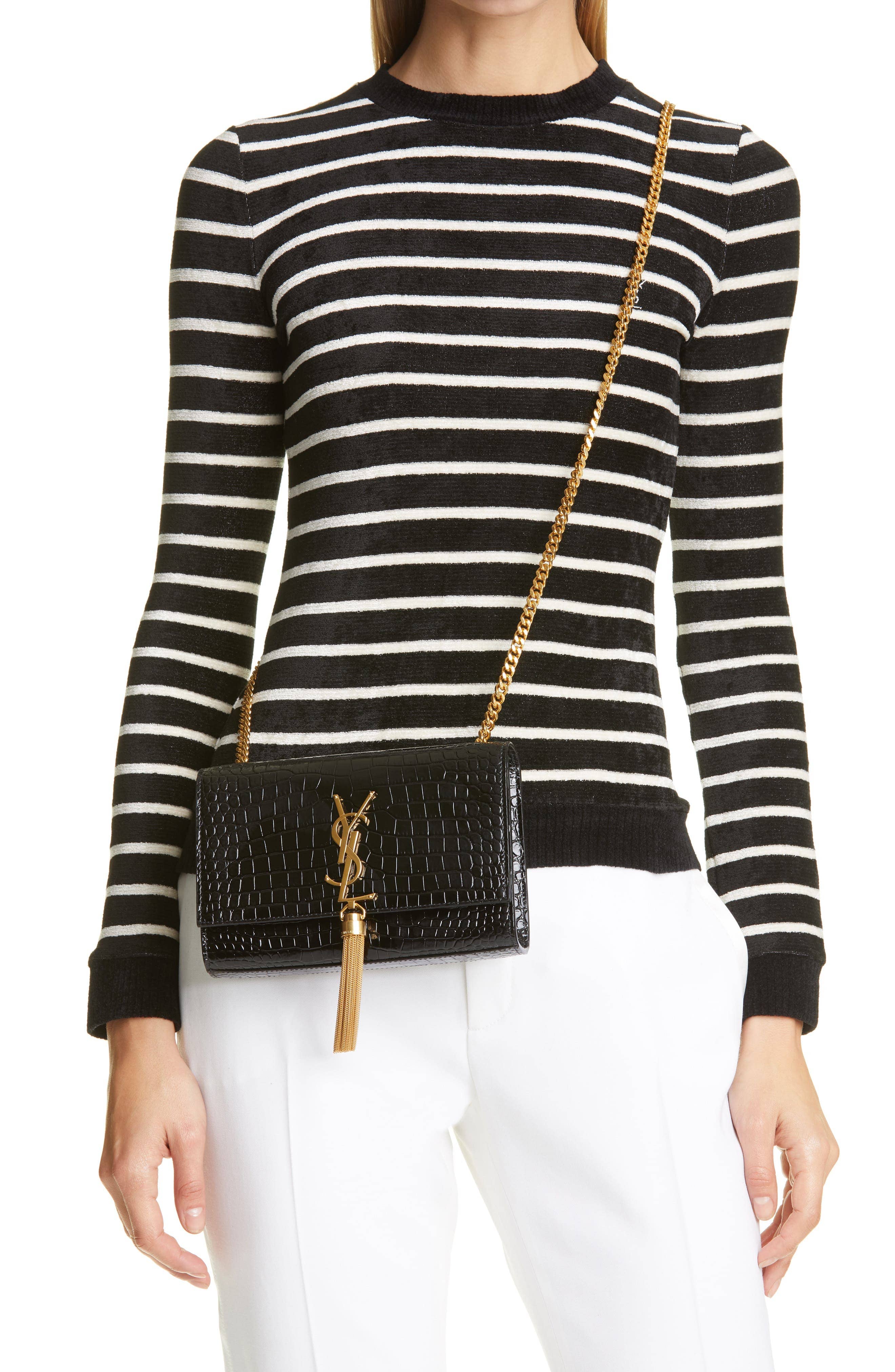 Saint Laurent Kate Shoulder Bag Women's bags Small Black Unspecified Gold New