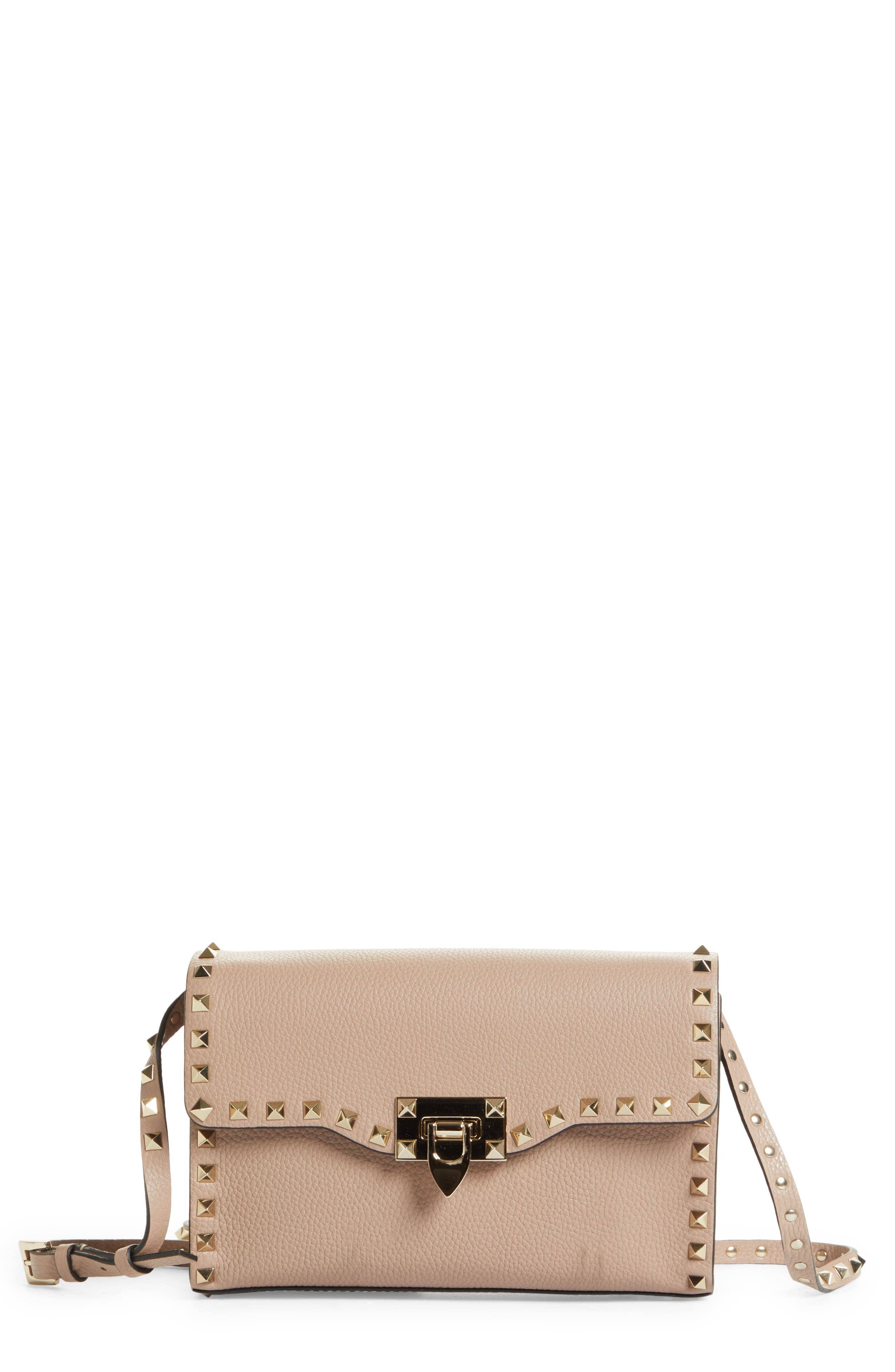 Valentino Garavani Rockstud Shoulder Bag Women's bags Small Pink Leather New